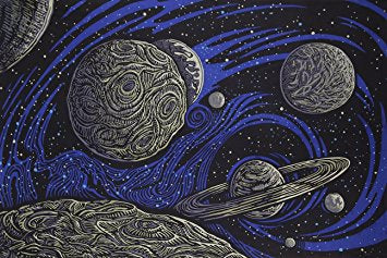 So high space, 3-D tapestry, 60x90 inches