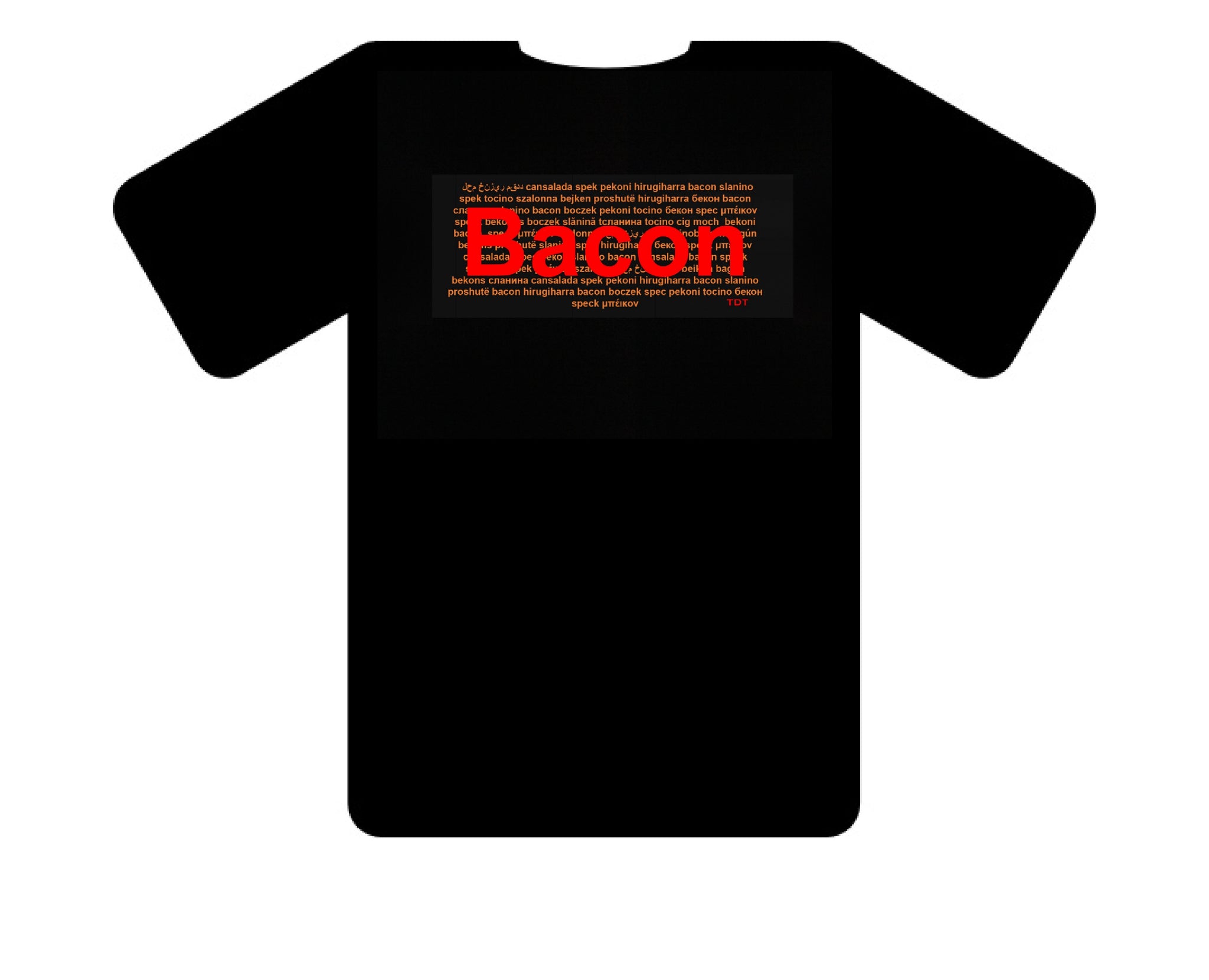 World Bacon, Black t-Shirt