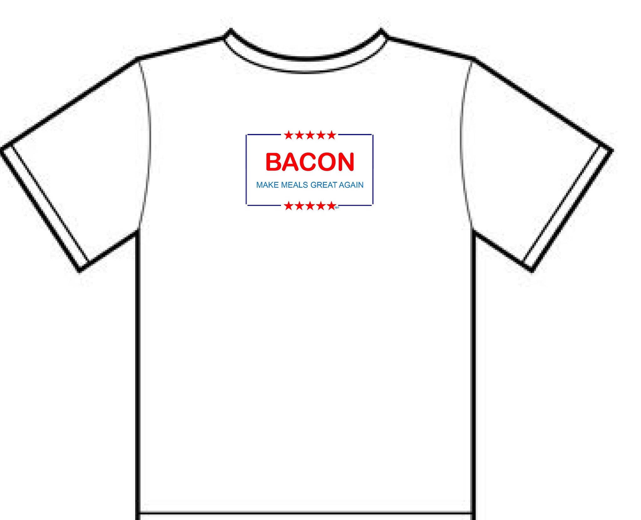 Bacon MMGA, white t-Shirt