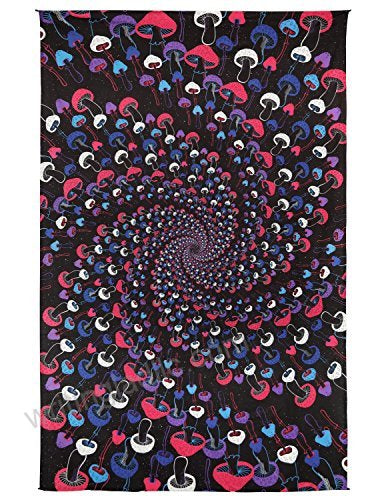 Fun guy, 3-D glow in the dark tapestry, 60x90 inches